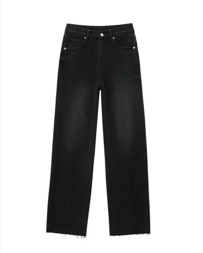 Wide-Leg High-Waisted Jeans