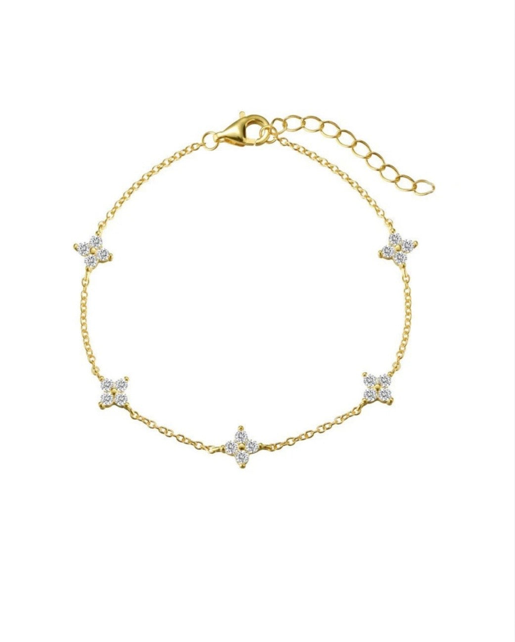 Four Leaf Necklace and Bracelet