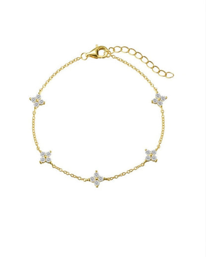Four Leaf Necklace and Bracelet