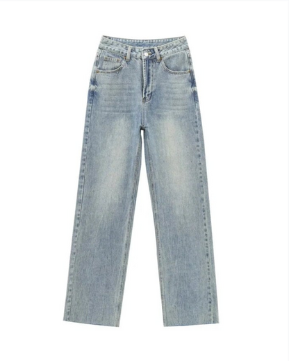 Wide-Leg High-Waisted Jeans