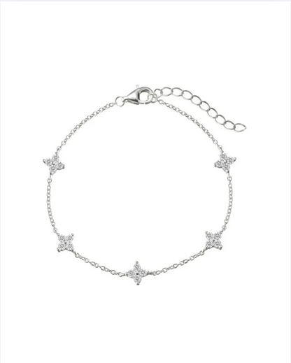 Four Leaf Necklace and Bracelet