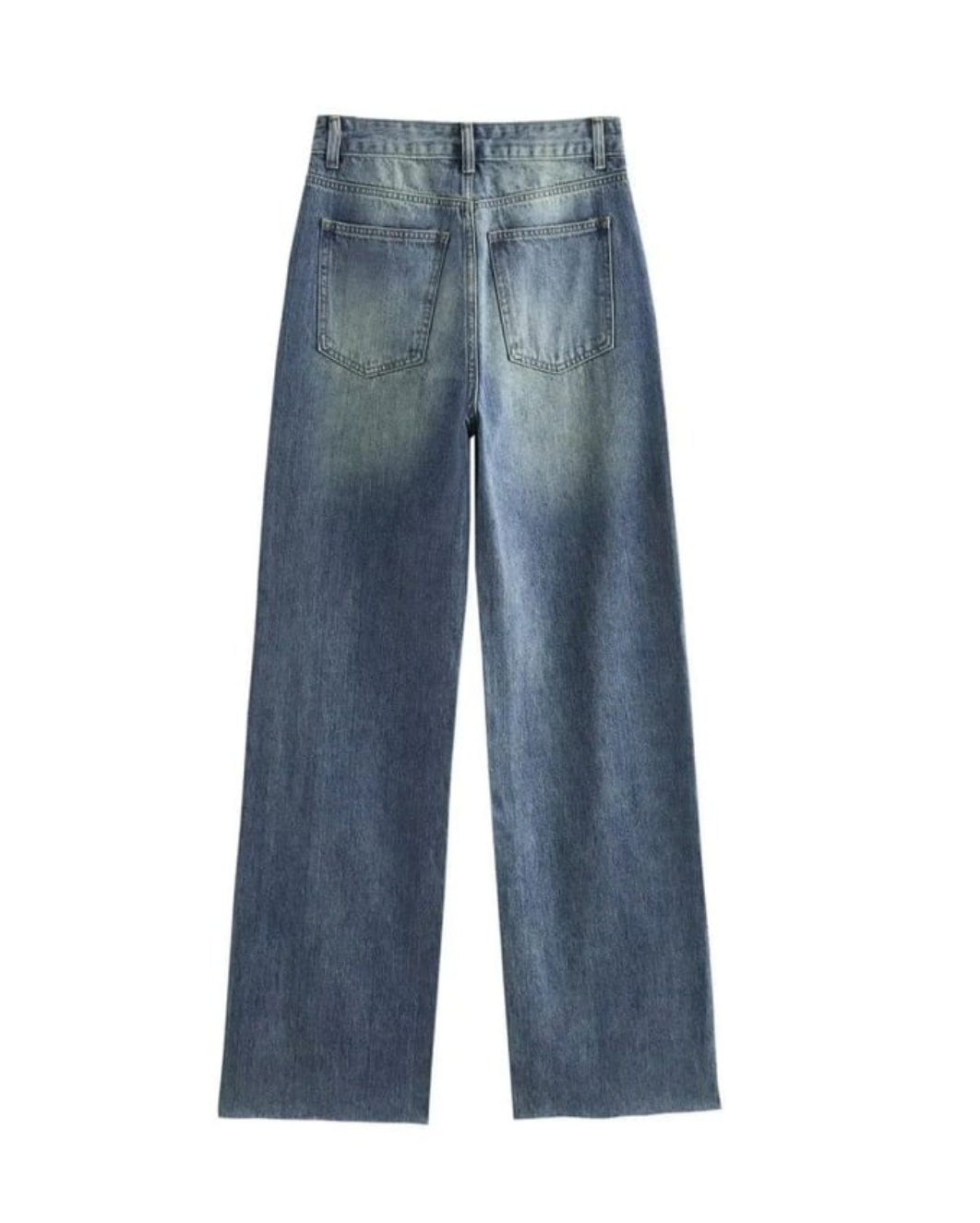Wide-Leg High-Waisted Jeans