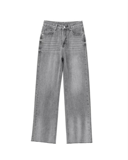 Wide-Leg High-Waisted Jeans
