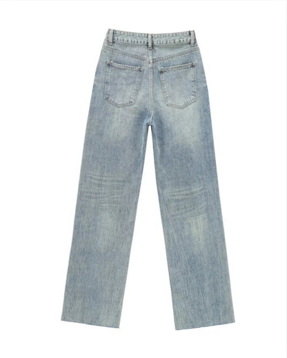 Wide-Leg High-Waisted Jeans