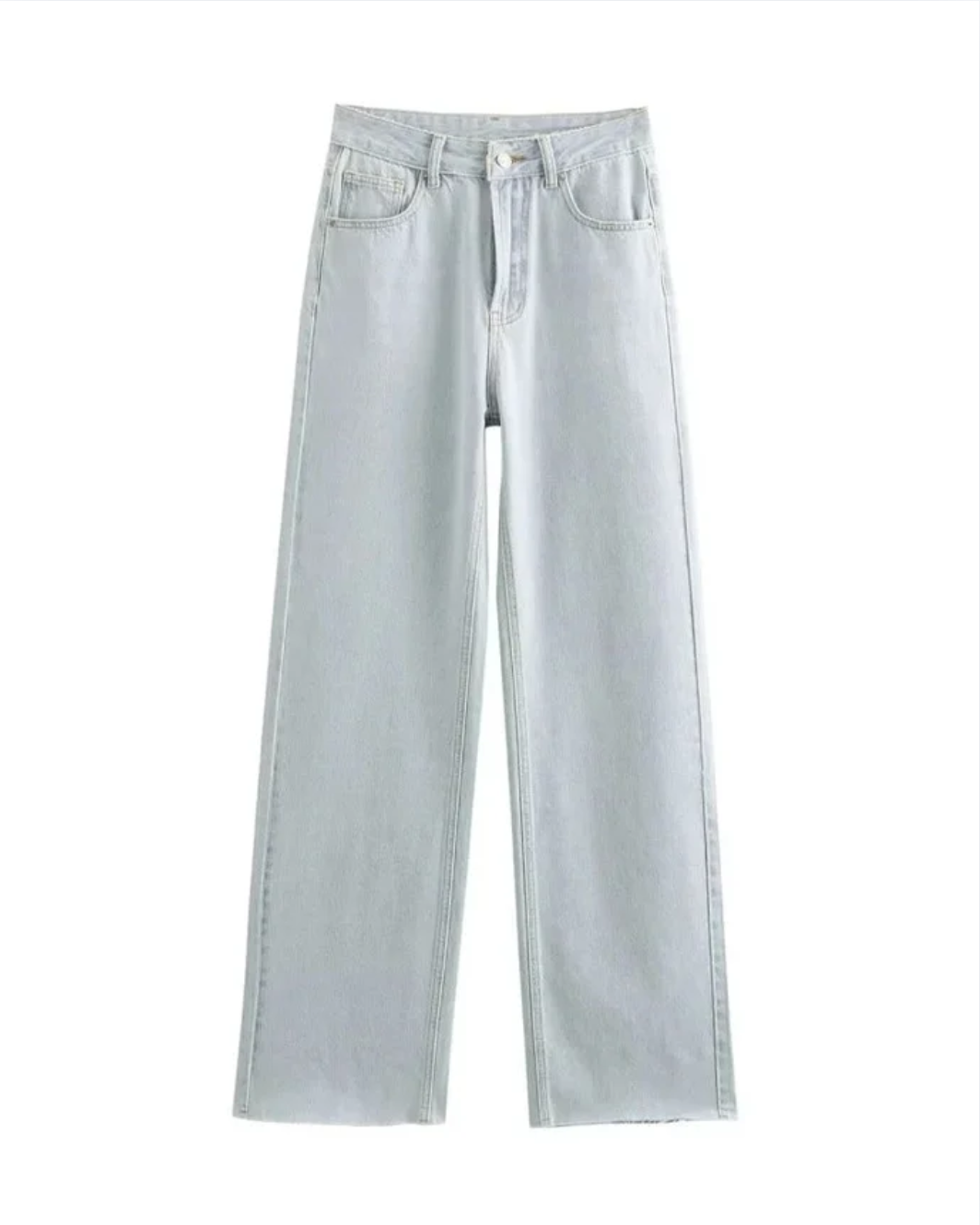 Wide-Leg High-Waisted Jeans