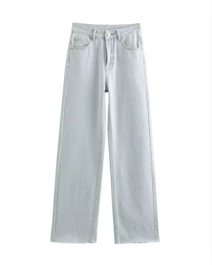 Wide-Leg High-Waisted Jeans