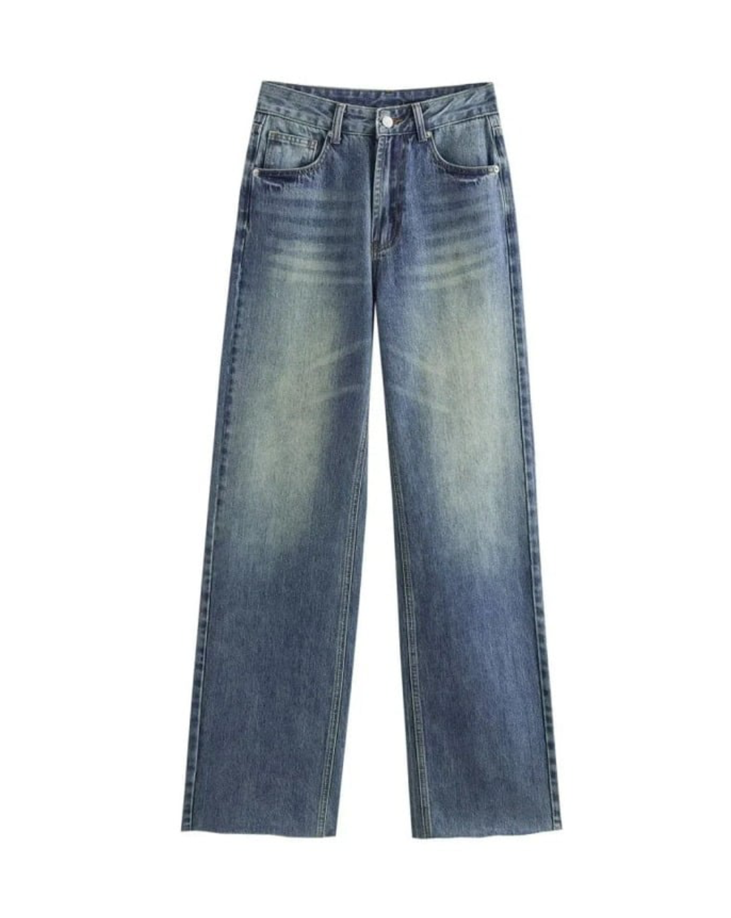 Wide-Leg High-Waisted Jeans
