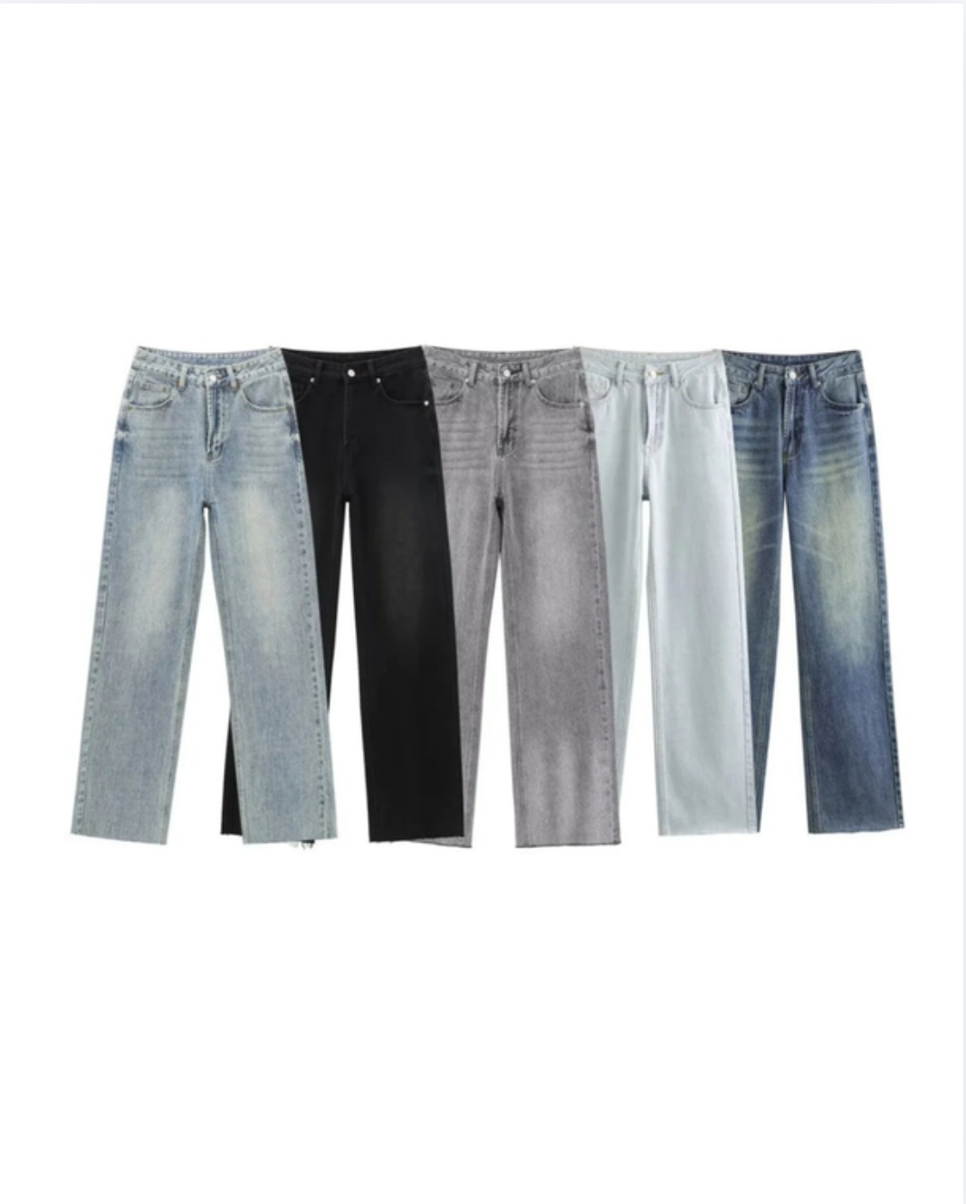 Wide-Leg High-Waisted Jeans