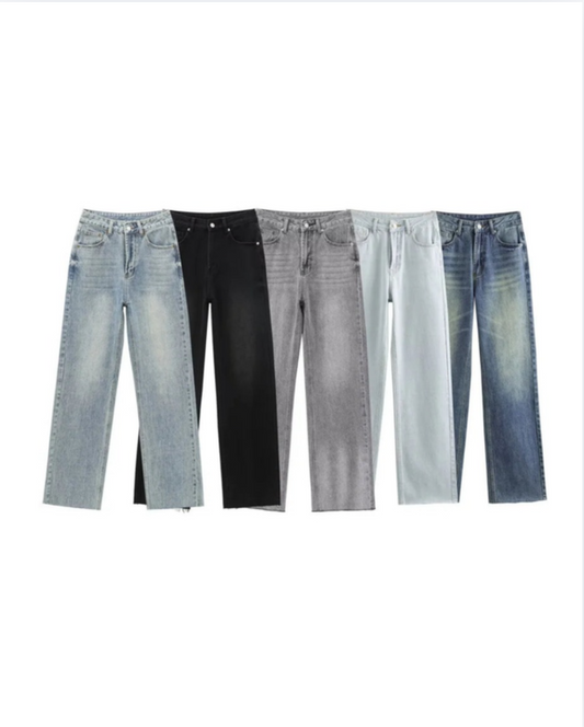 Wide-Leg High-Waisted Jeans