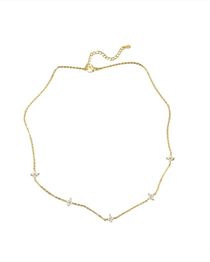 Four Leaf Necklace and Bracelet
