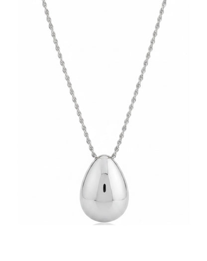 Metal Teardrop Pendant Necklace