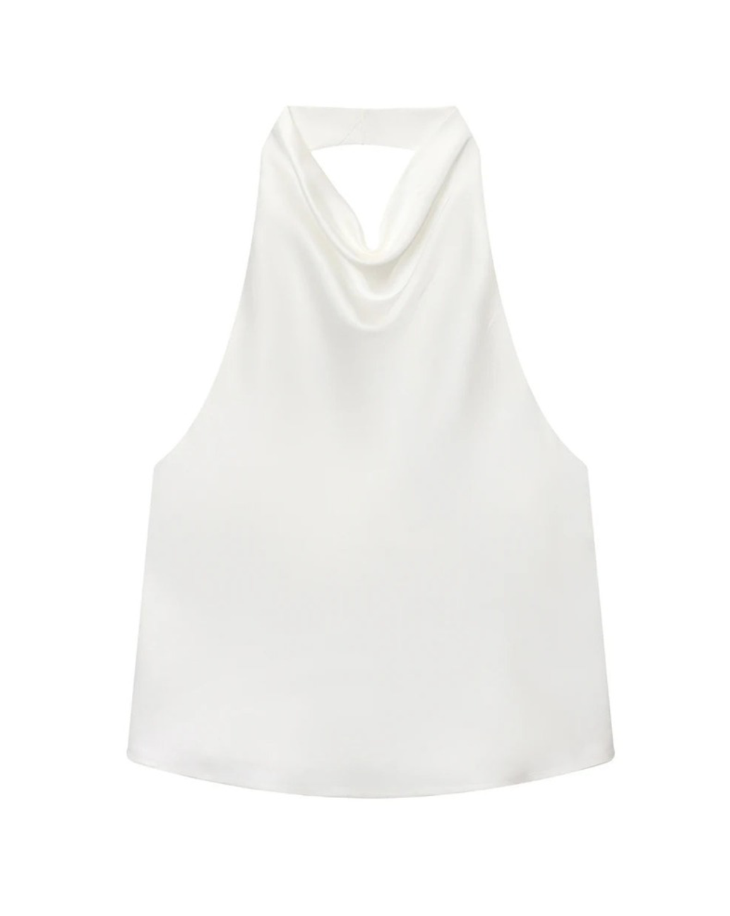 Halter Satin Backless Top