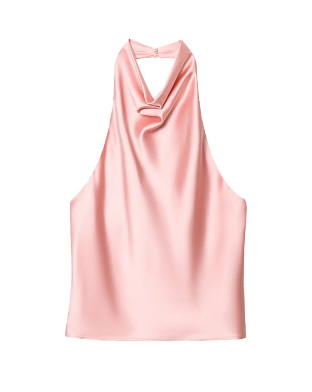 Halter Satin Backless Top