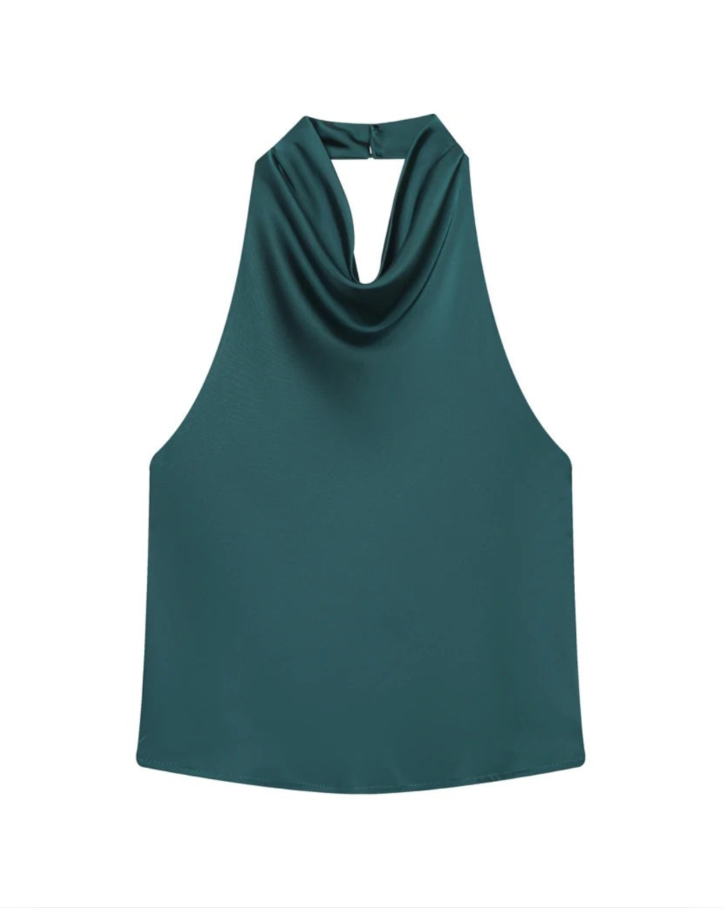 Halter Satin Backless Top