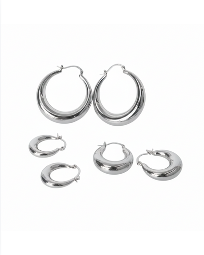 Big Circle Hoop Earrings